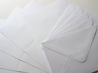 10 Kartenpapiere mit Umschlägen - weiß