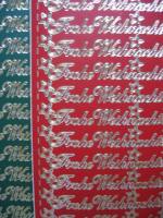 Stickerbogen - Frohe Weihnachten rot