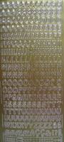 Stickerbogen - Großbuchstaben gold