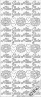 Stickerbogen - Alles Gute silber