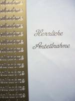 Stickerbogen - Anteilnahme gold