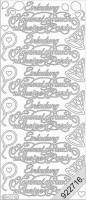 Stickerbogen - Einladung / Party gold
