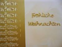 Stickerbogen - Fröhliche Weihnachten gold