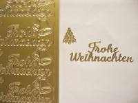 Stickerbogen - Frohe Weihnachten gold