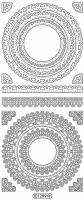 Stickerbogen - Rahmen silber