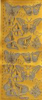 Stickerbogen - Schmetterlinge gold