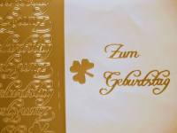 Stickerbogen - Zum Geburtstag gold