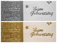 Stickerbogen - Zum Geburtstag gold
