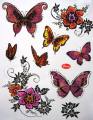 Silikonstempel Set - Blumen und Schmetterlinge