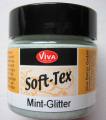 Soft Tex - Textilfalfarbe - Mint Glitter