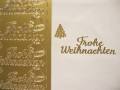 Stickerbogen - Frohe Weihnachten gold